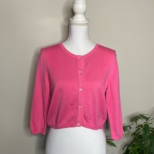 Lilly Pulitzer Pink Cropped Cardigan